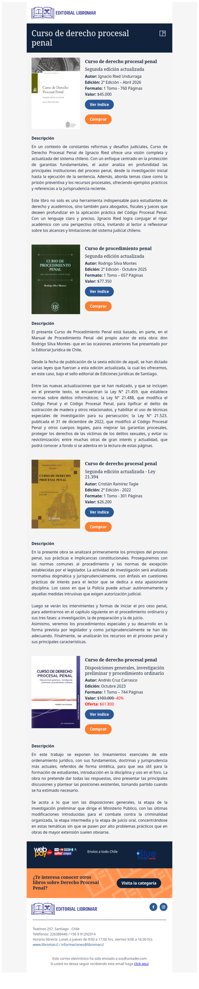 Curso de derecho procesal penal - 2ª Edición actualizada (Ignacio Ried U.)