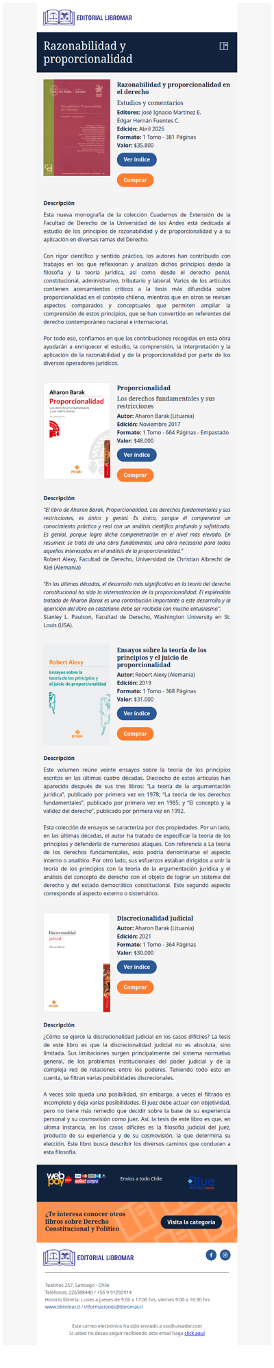 Razonabilidad y proporcionalidad en el derecho - Estudios y comentarios (José Ignacio Martínez E. - Édgar Hernán Fuentes C.)