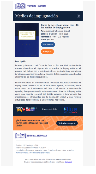 Curso de derecho procesal civil - De los medios de impugnación (Alejandro Romero S.)