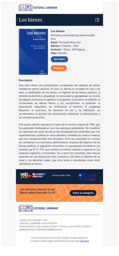 Los bienes - Revisada y actualizada por Jaime Alcalde Silva (Fernando Rozas V.)