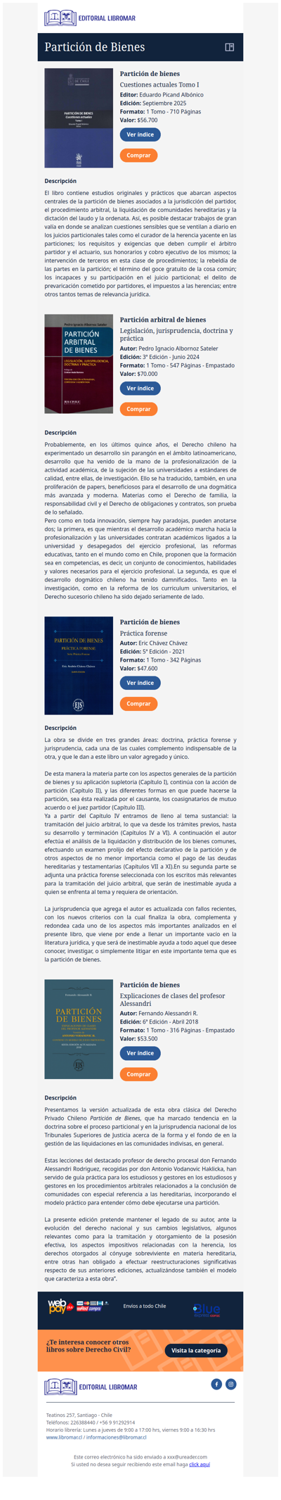 Partición de bienes - Cuestiones actuales Tomo I (Eduardo Picand A.)