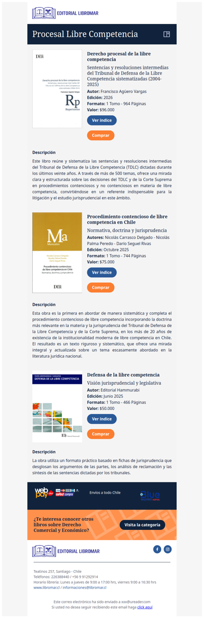Derecho procesal de la libre competencia - Sentencias y resoluciones intermedias del Tribunal de Defensa de la Libre Competencia sistematizadas (2004-2025) (Francisco Agüero V.)