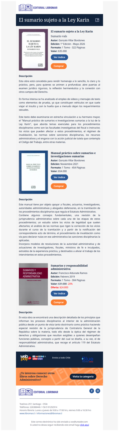 El sumario sujeto a la Ley Karin - Sumario vals (Gonzalo Villar B.)
