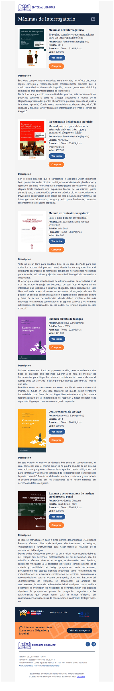 Máximas del interrogatorio - 50 reglas, consejos y recomendaciones para un interrogatorio eficaz (Óscar Fernández L.)
