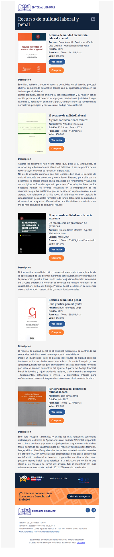 Recurso de nulidad en materia laboral y penal - (Omar Astudillo C. – Paola Díaz U. – Manuel Rodríguez V.)