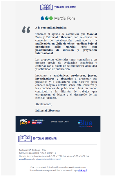 Nueva alianza Editorial Libromar y Marcial Pons - Publicación de obras jurídicas 📚