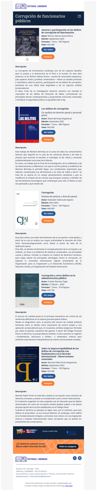 Autoría y participación en los delitos de corrupción de funcionarios (Ramiro Salinas S.)