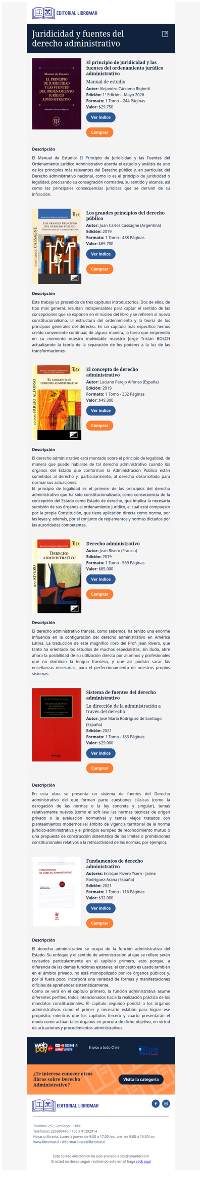 El principio de juridicidad y las fuentes del ordenamiento jurídico administrativo (Alejandro Cárcamo R.)