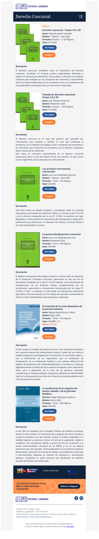 Derecho concursal - Tomos I,II y III (Eduardo Jequier L.)