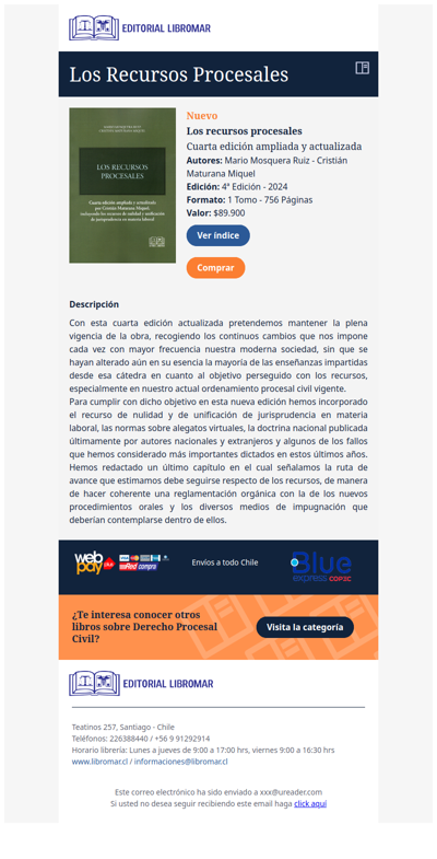 Los Recursos Procesales - Cuarta Edición Ampliada y Actualizada (Mario Mosquera R. - Cristián Maturana M.)