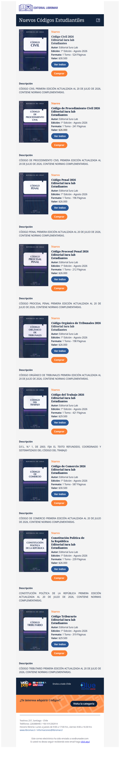 Código Civil 2026 - Editorial Iura Lab - Estudiantil