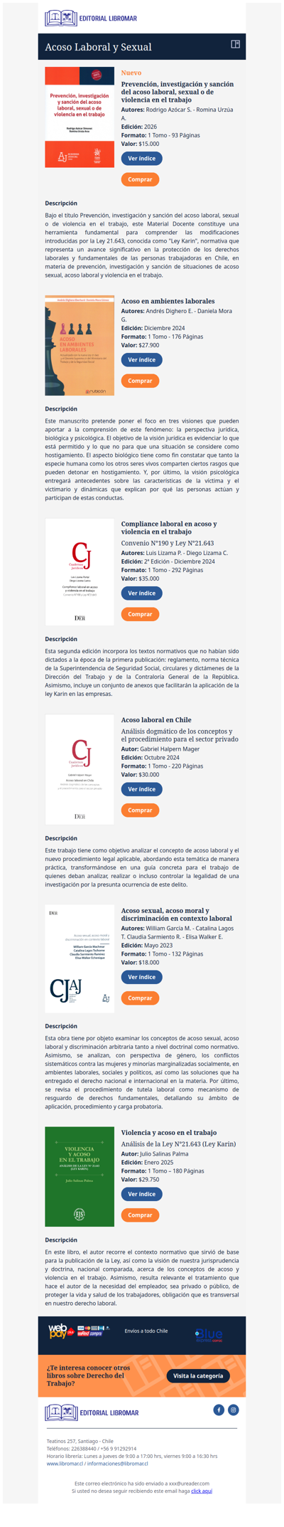 Prevención, Investigación y Sanción del Acoso Laboral, Sexual o de Violencia en el Trabajo (Rodrigo Azócar S. - Romina Urzúa A.)