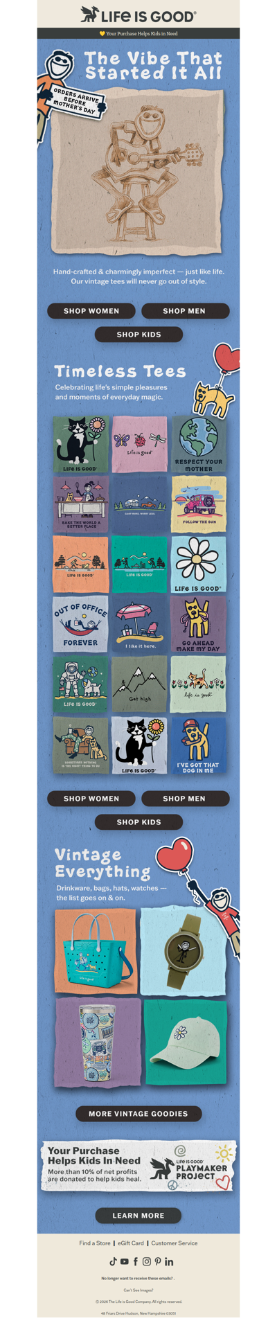 Vintage. Life is Good. Classics.