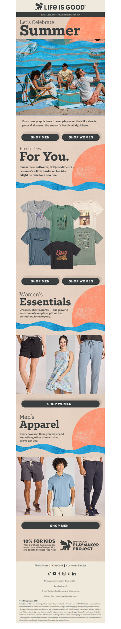 Fresh Tees. Everyday Essentials.