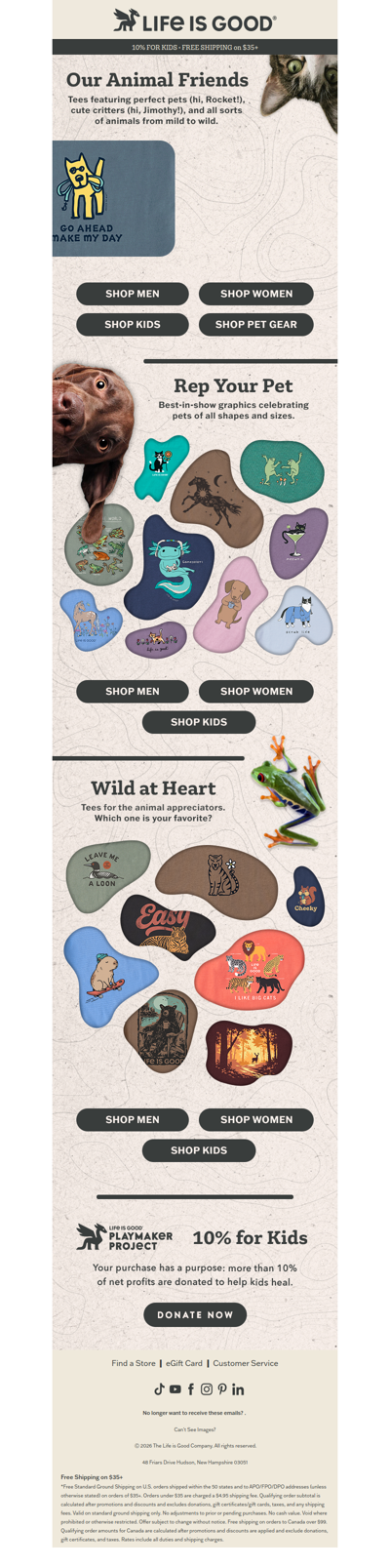 Rocket, meet Jimothy. Animal tees!