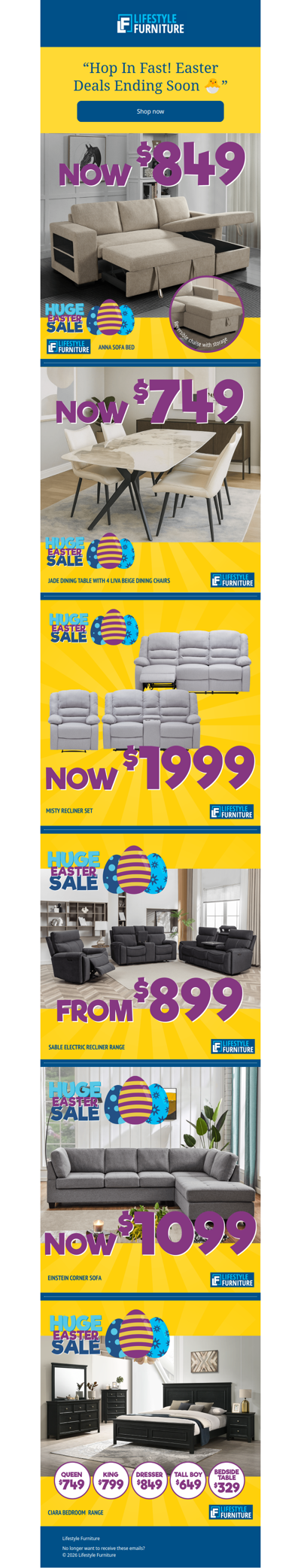 “Final Days of Easter Savings – Shop Now!”