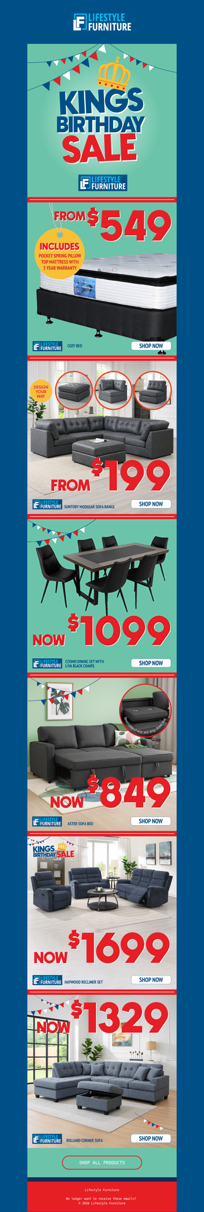 Biggest furniture sale! King’s Birthday Sale Starts Now – Don’t Miss Out!
