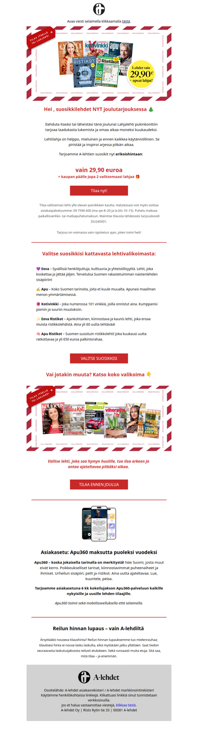 Joulun paras lahjaidea! Ilahduta laadukkaalla lukemisella 🎄