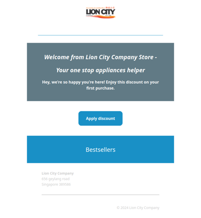 Welcome from Lion City Company Store - Your one stop appliances helper