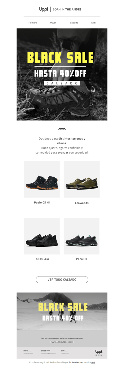 Black Sale Lippi: Calzado hasta 40% off