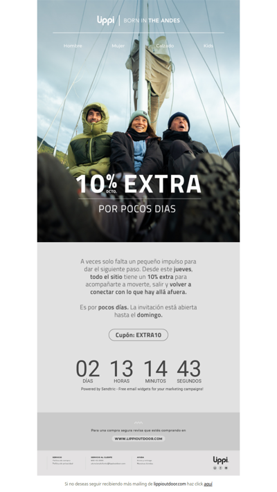 Por pocos días: 10% extra en la web