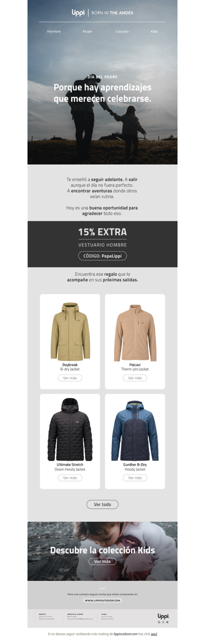 Regalonea a papá con un 15% extra