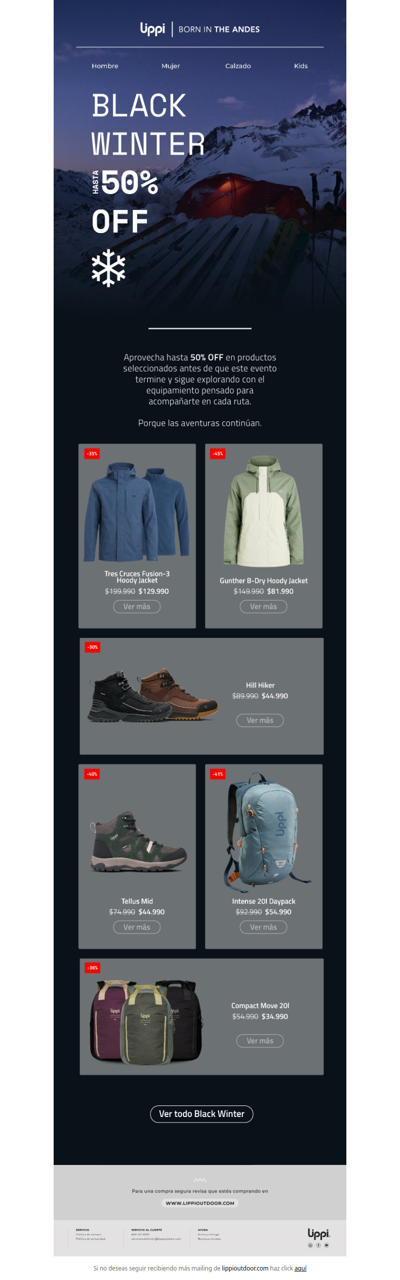 Últimas horas de Black Winter Sale