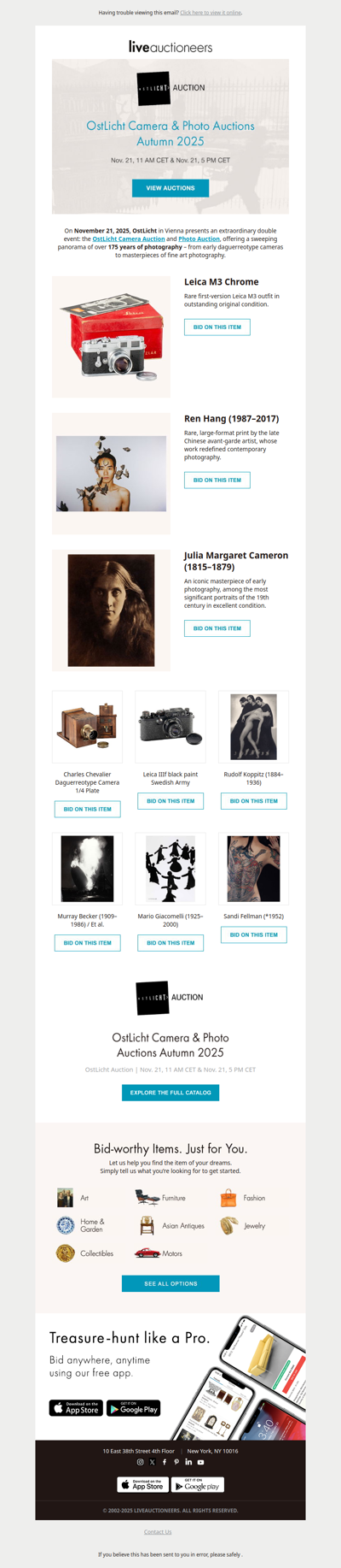 OstLicht Camera & Photo Auctions Autumn 2025