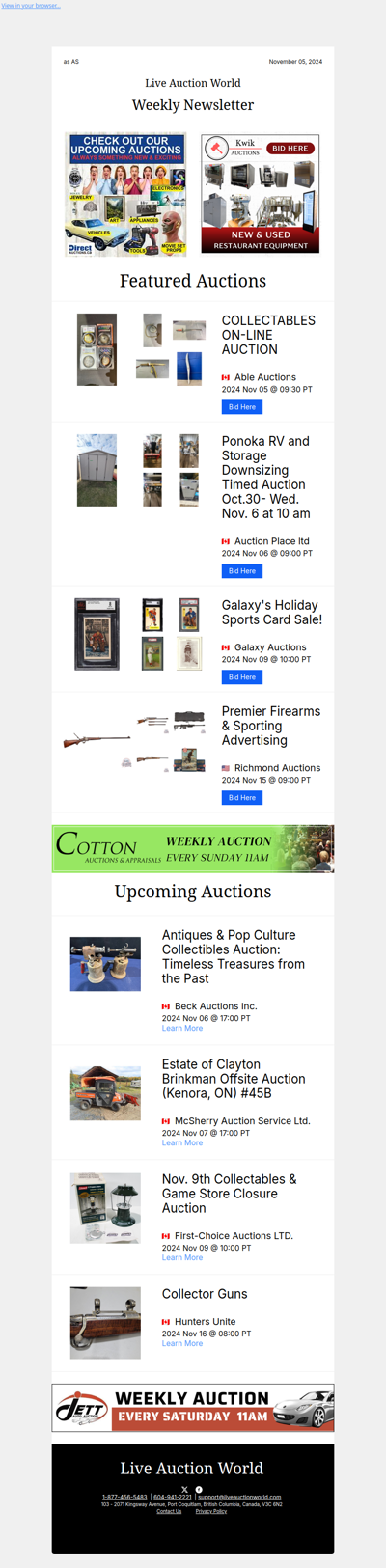 Live Auction World News