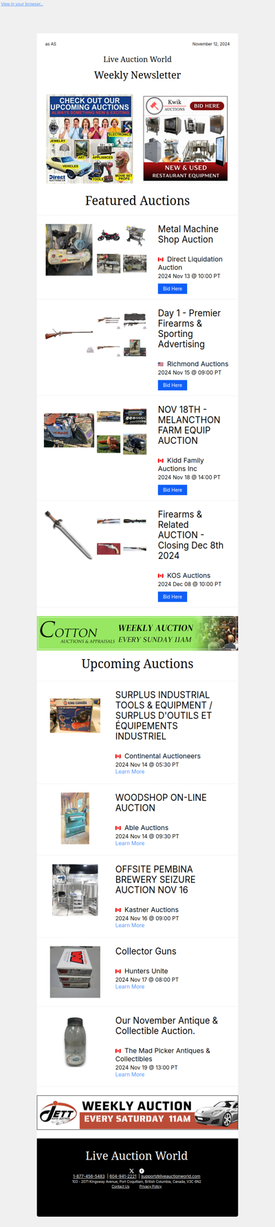 Live Auction World News