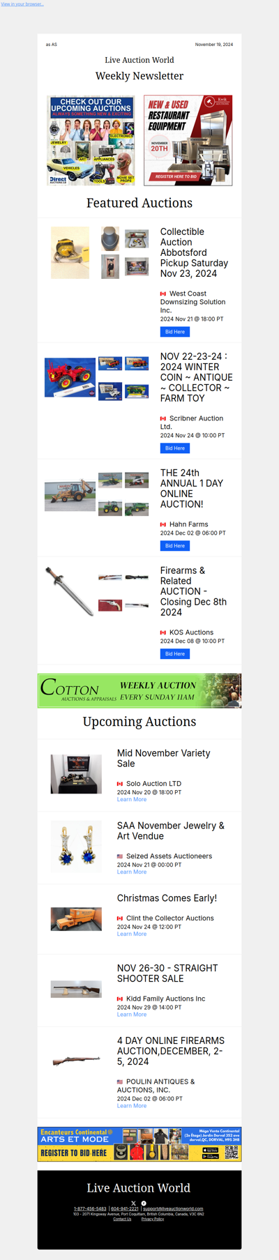 Live Auction World News