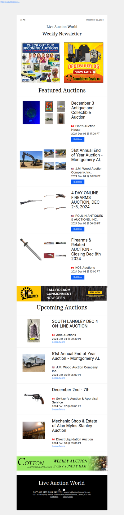 Live Auction World News