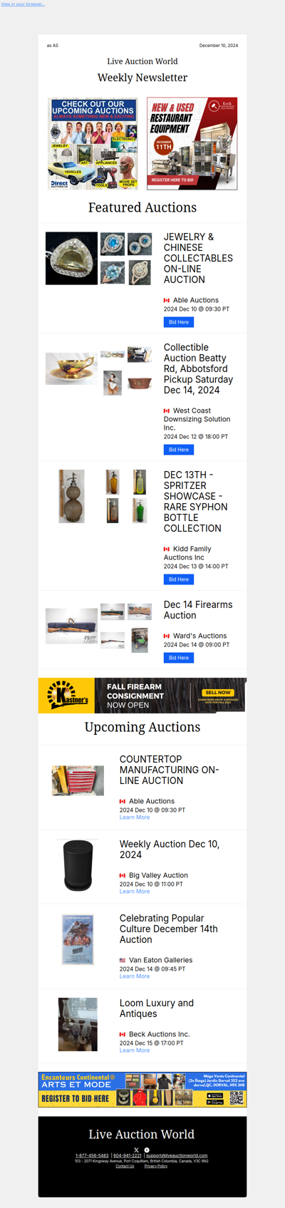 Live Auction World News