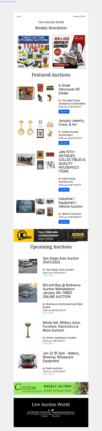 Live Auction World News