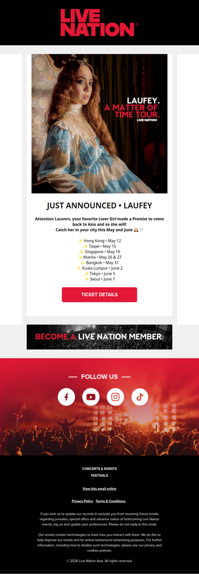 JUST ANNOUNCED. Laufey.