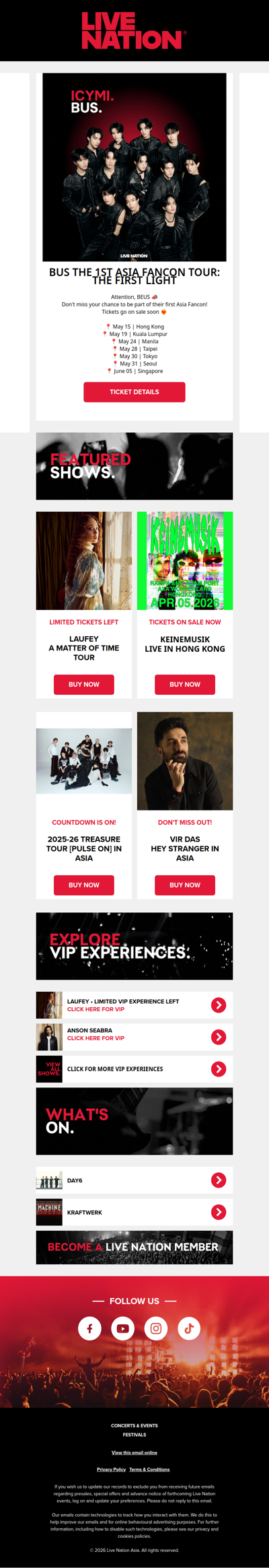 ASIA! Grab your tickets and see BUS live 🔥