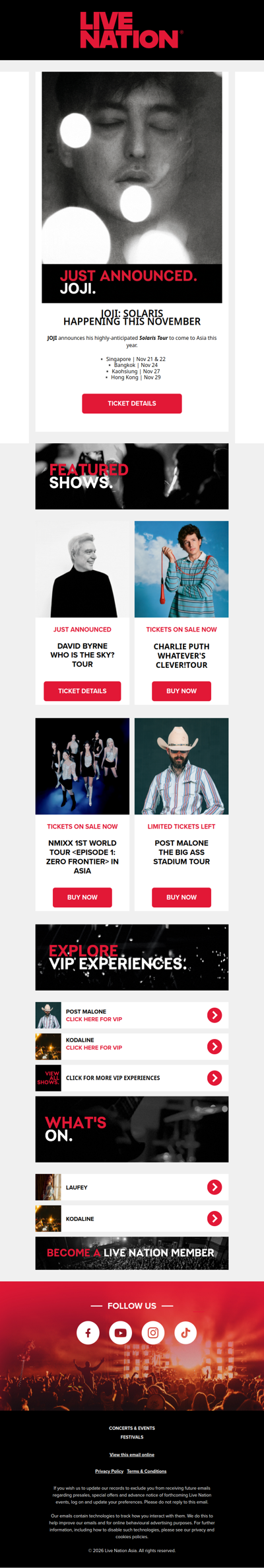 Joji's Solaris Tour is coming through, Asia!!!