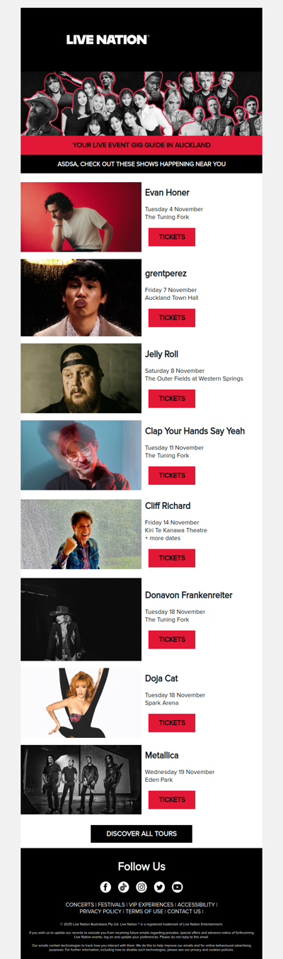 Live shows happening in Auckland this month!