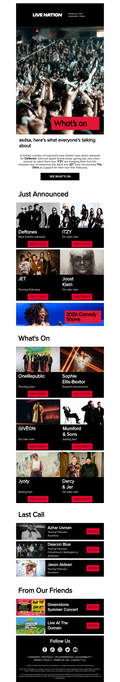 This week’s lineup: Deftones, ITZY, JET & many more