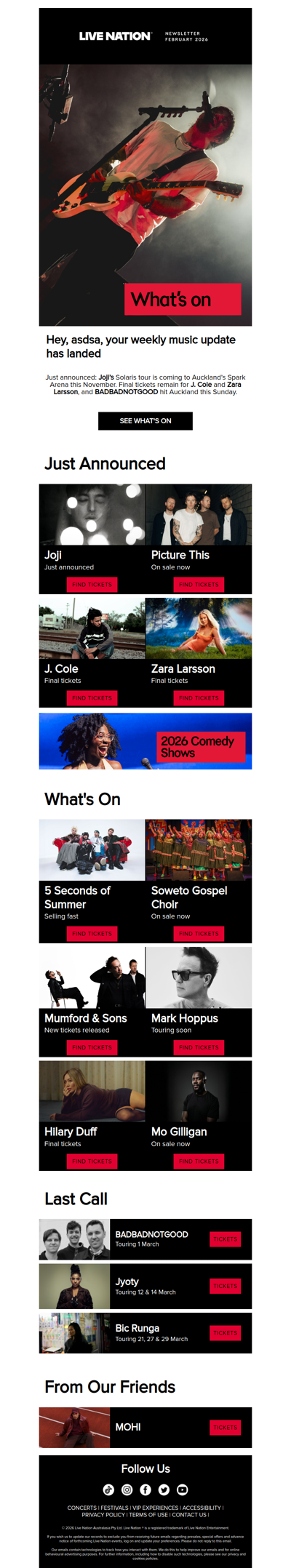 This week’s lineup: Joji, Picture This, J. Cole & many more