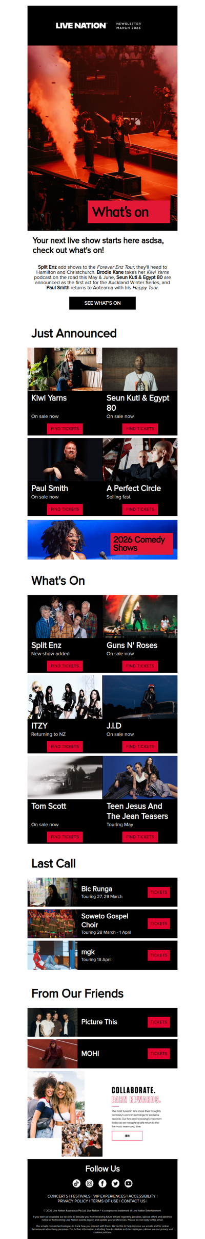 This week’s lineup: Kiwi Yarns, Seun Kuti & Egypt 80, Paul Smith & many more