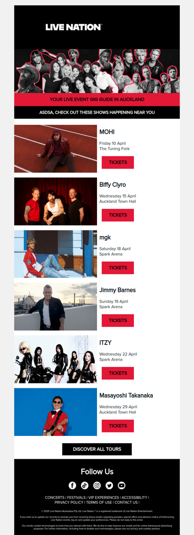 Live shows happening in Auckland this month!