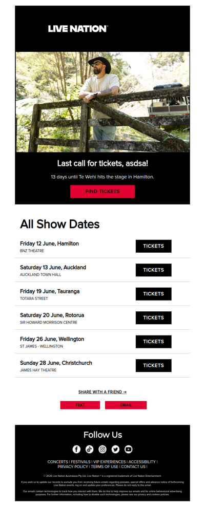 Last call for tickets, asdsa!