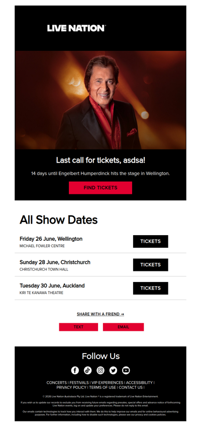 Last call for tickets, asdsa!