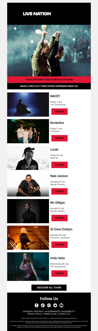 Live shows happening in Auckland this month!