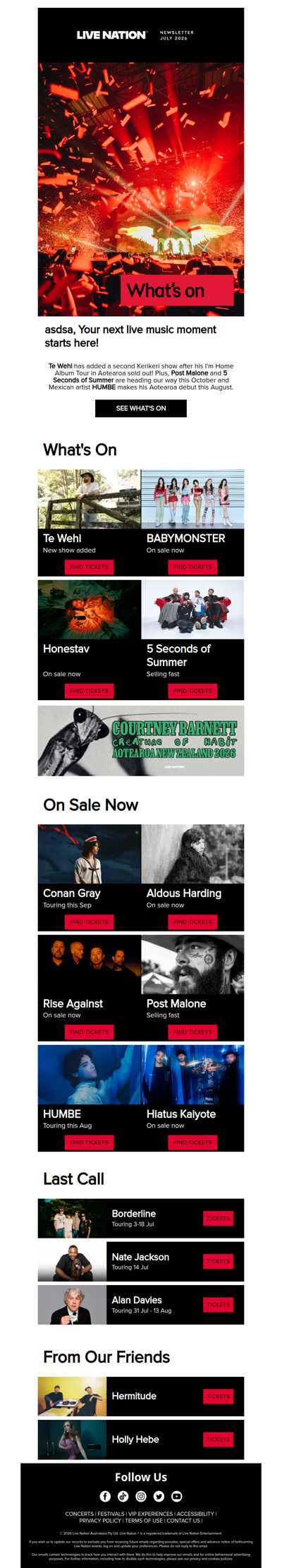This week’s lineup: Te Wehi, BABYMONSTER, honestav & many more...