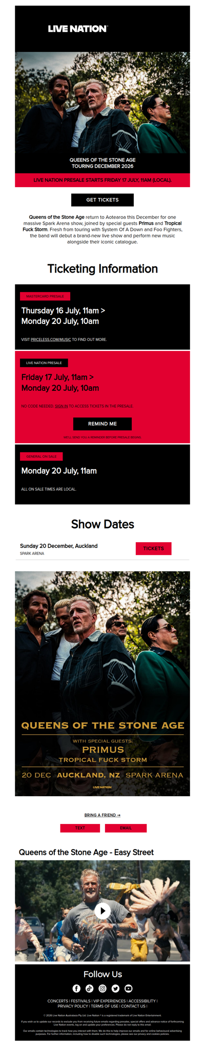 Queens Of The Stone Age are heading to Aotearoa this December!