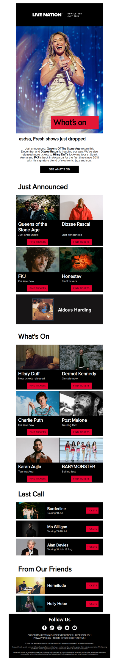This week’s lineup: Queens Of The Stone Age, Dizzee Rascal & many more