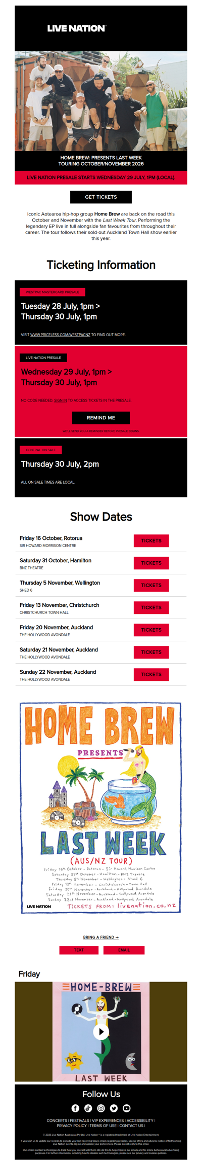 Home Brew are back on the road with the Last Week Tour this October & November