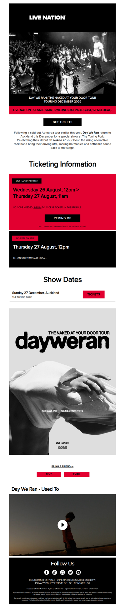 Day We Ran return to Aotearoa on The Naked At Your Door Tour this December